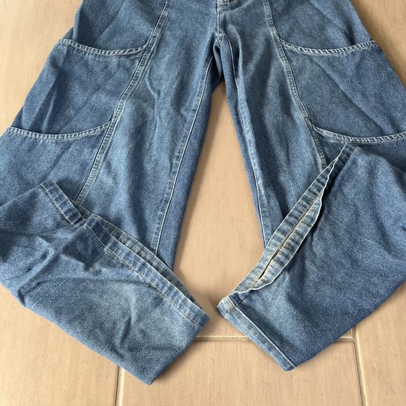 Vintage 90s Auraze for Beau Baker Multi Pocket Wide Leg Jeans - Picture 5 of 8